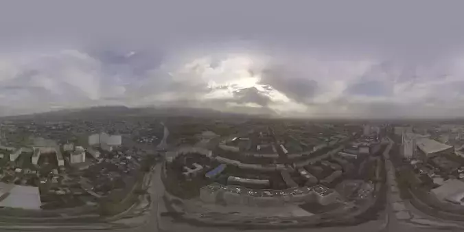 HDR - Flying Over The Construction Site