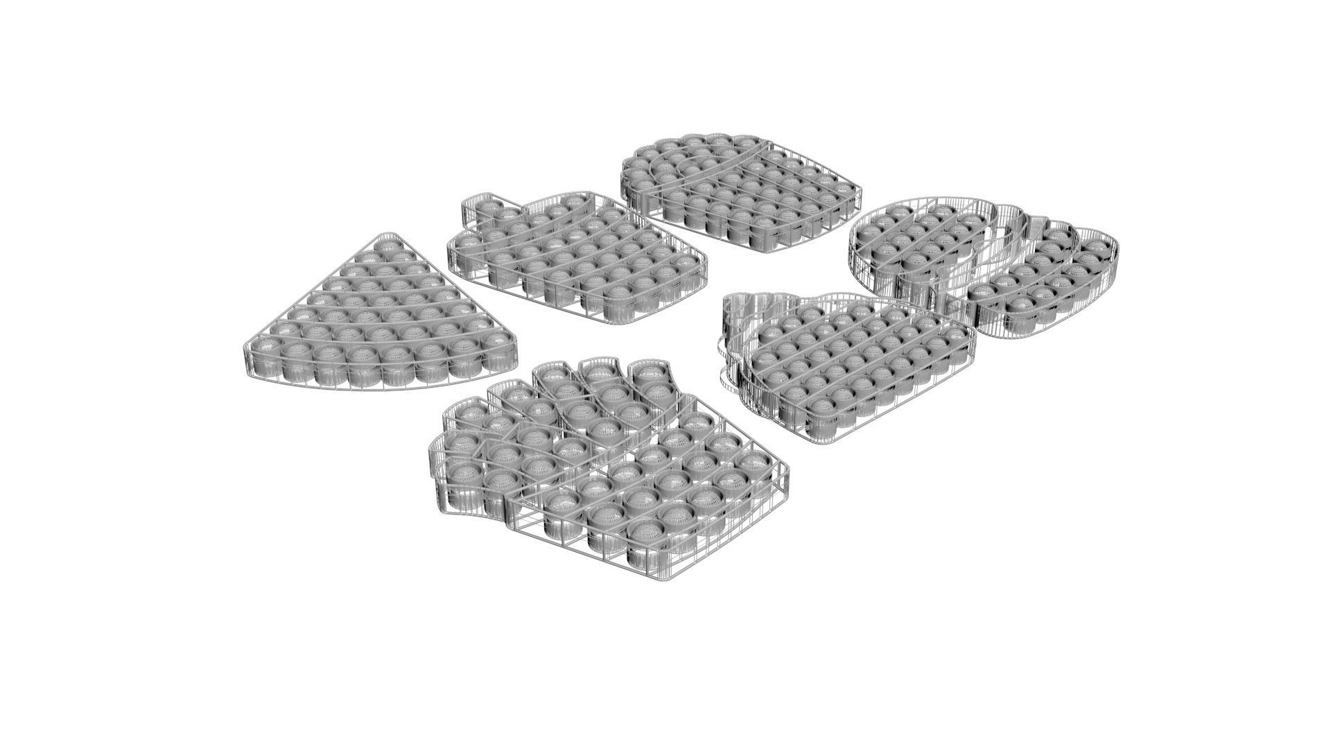 Fast Food Pop it Fidget Toys Set 3D model_10