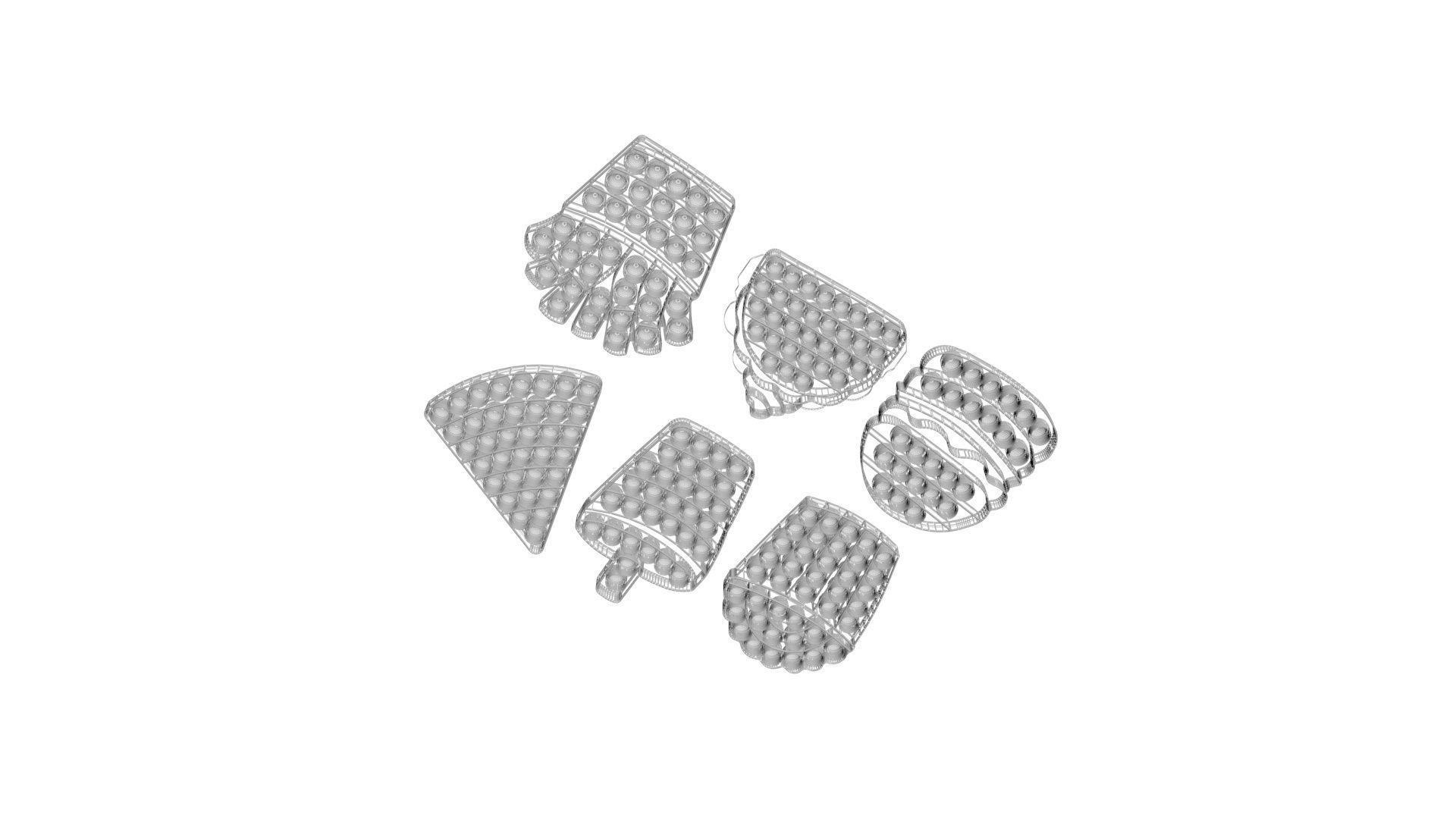 Fast Food Pop it Fidget Toys Set 3D model_14