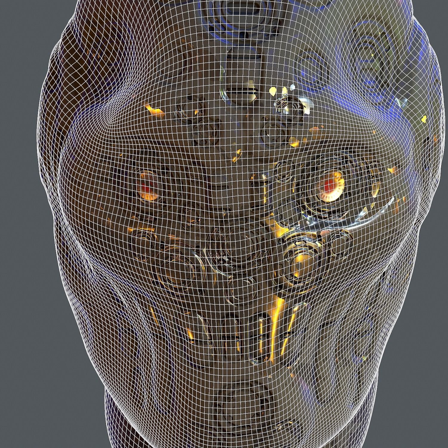 Gas mask helmet 3d model scifi Low-poly Low-poly 3D model Low-poly 3D model_11