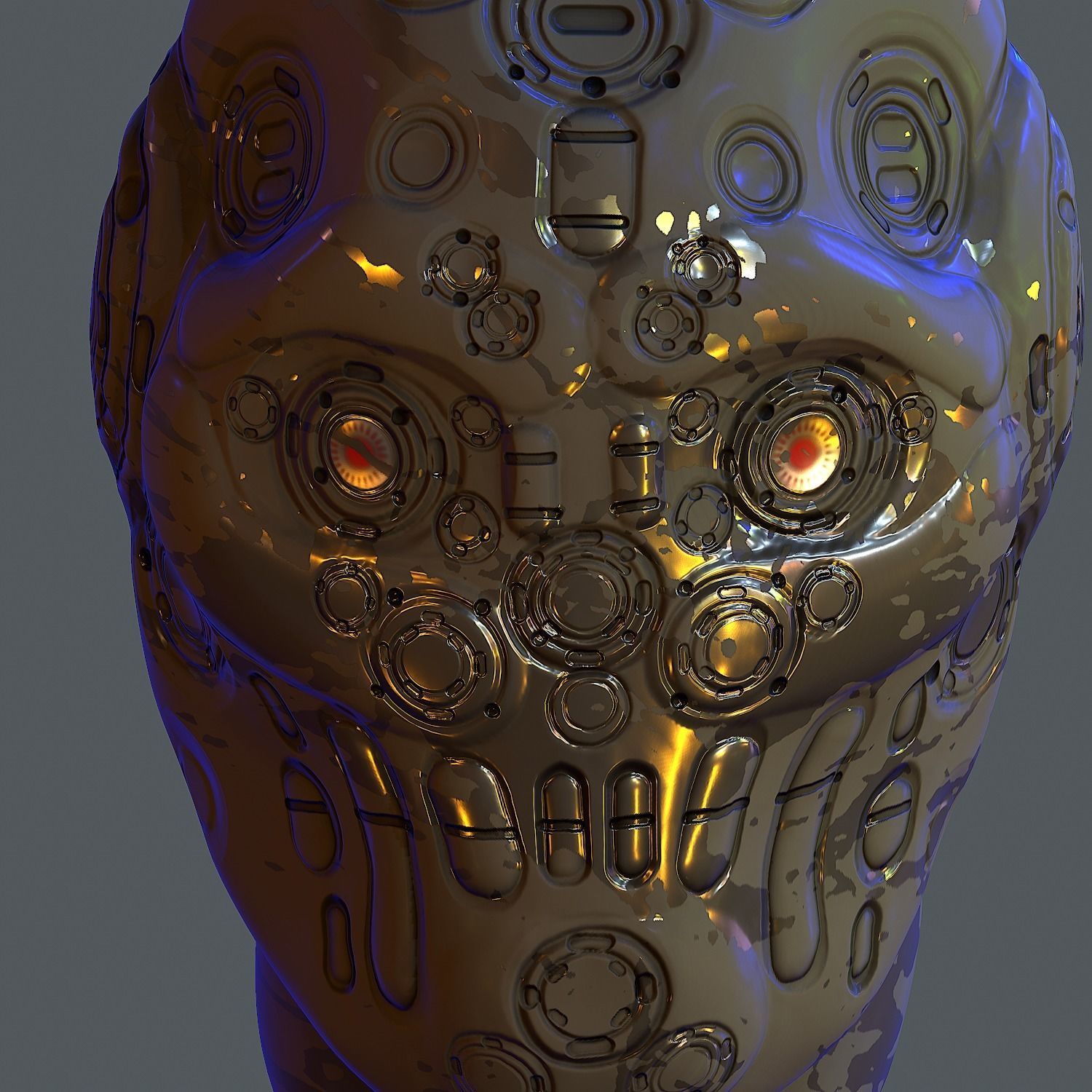 Gas mask helmet 3d model scifi Low-poly Low-poly 3D model Low-poly 3D model_1