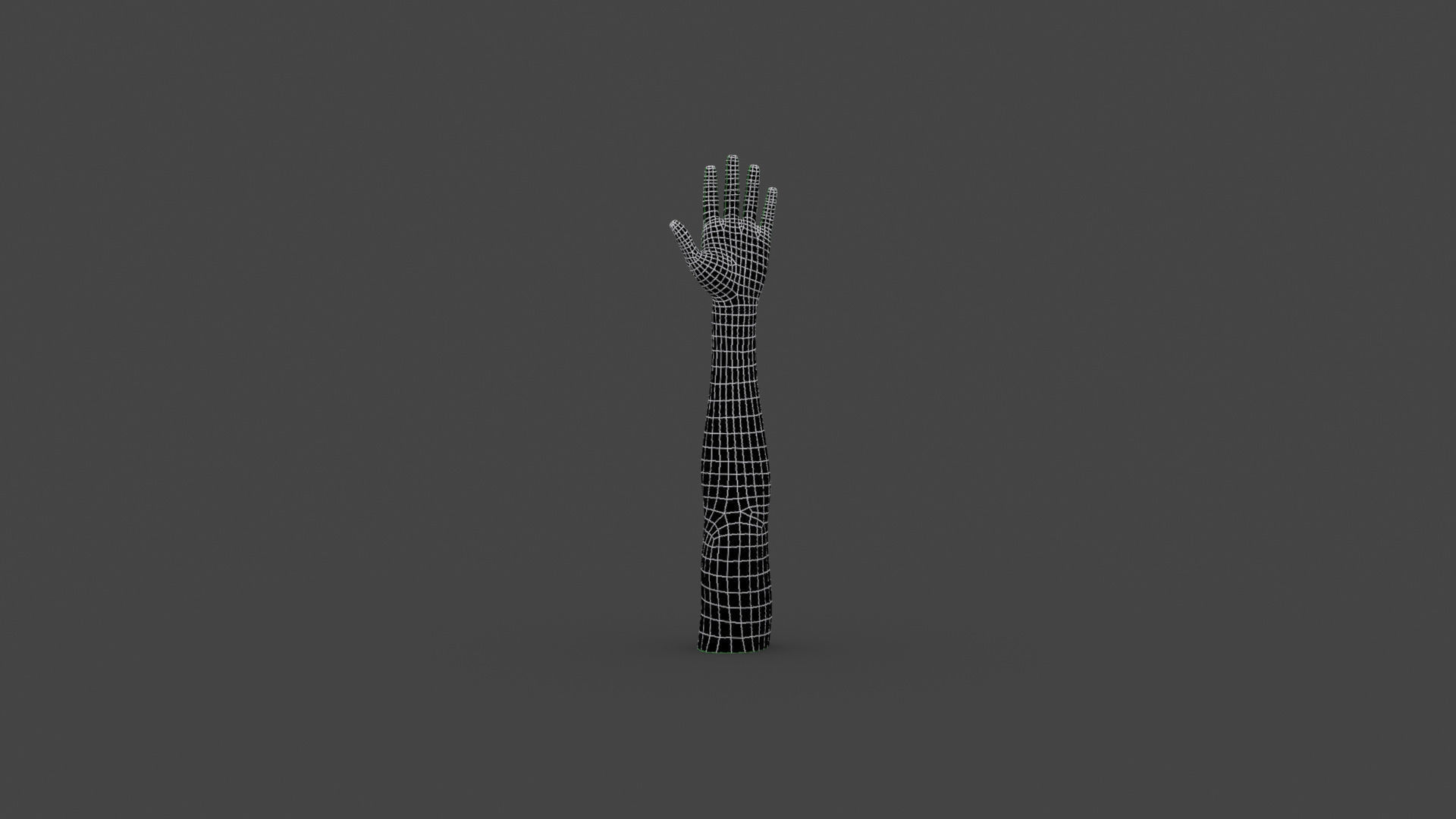 ARMS-002 Rigged left arm Low-poly 3D model_7