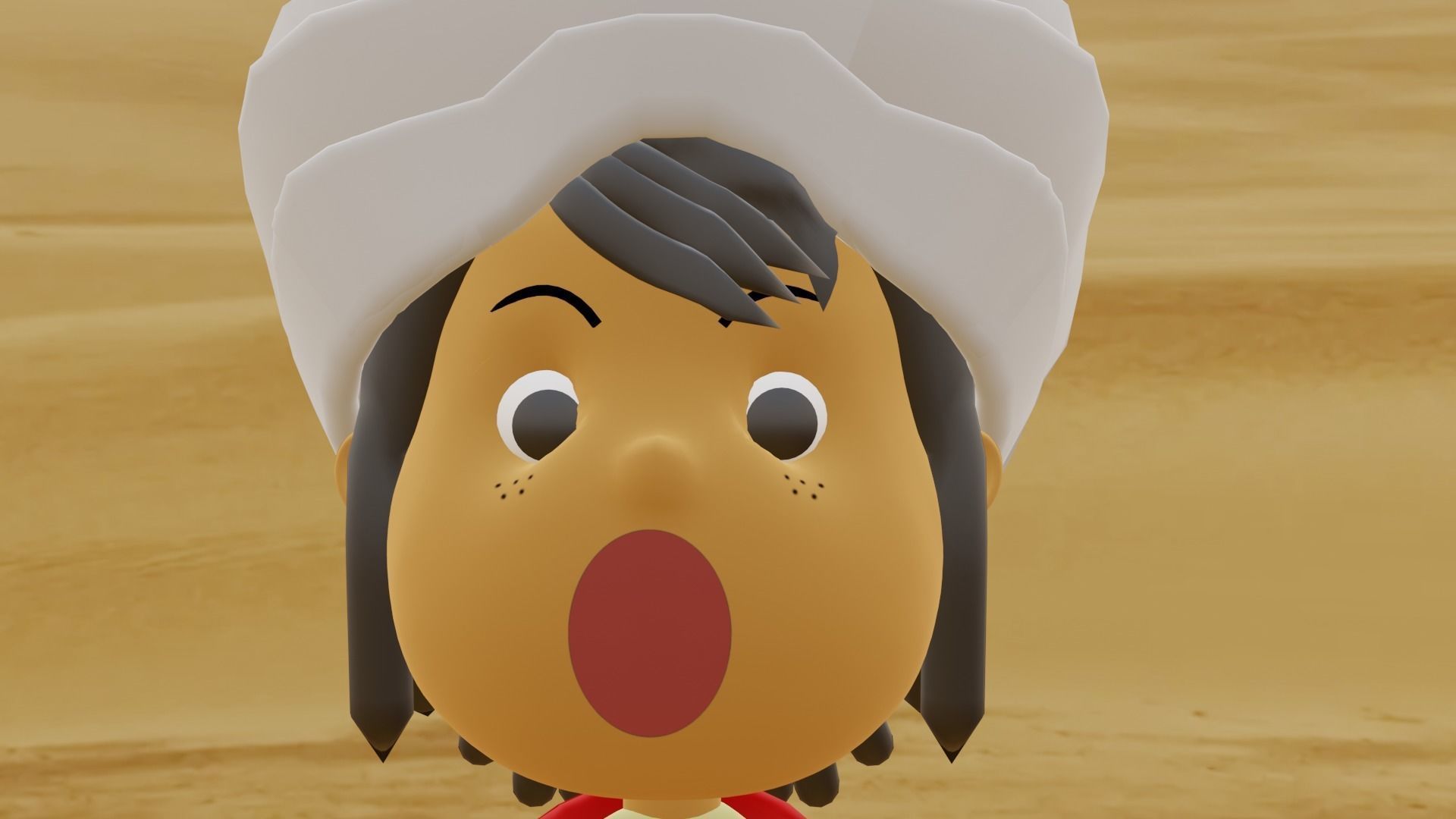 Sinbad cartoon character in desert 3D model_5