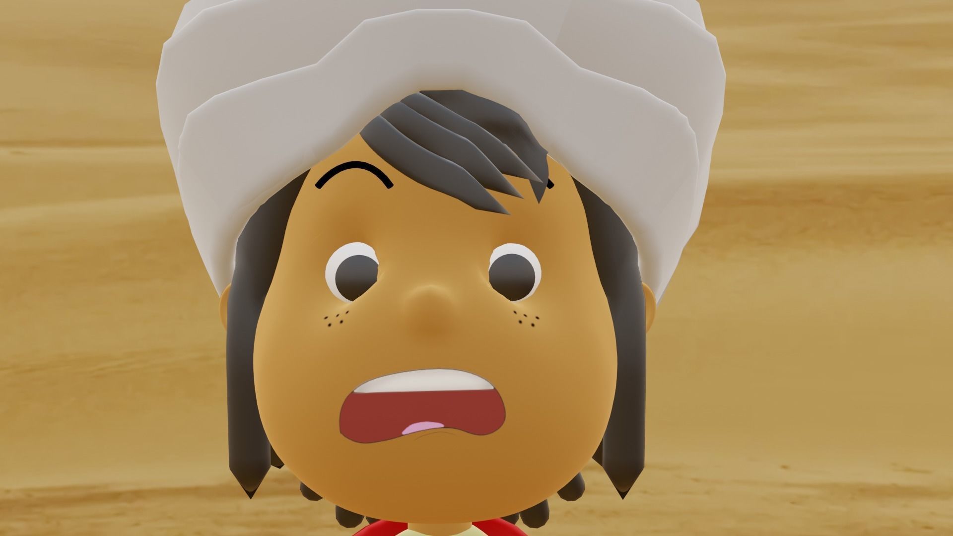 Sinbad cartoon character in desert 3D model_4
