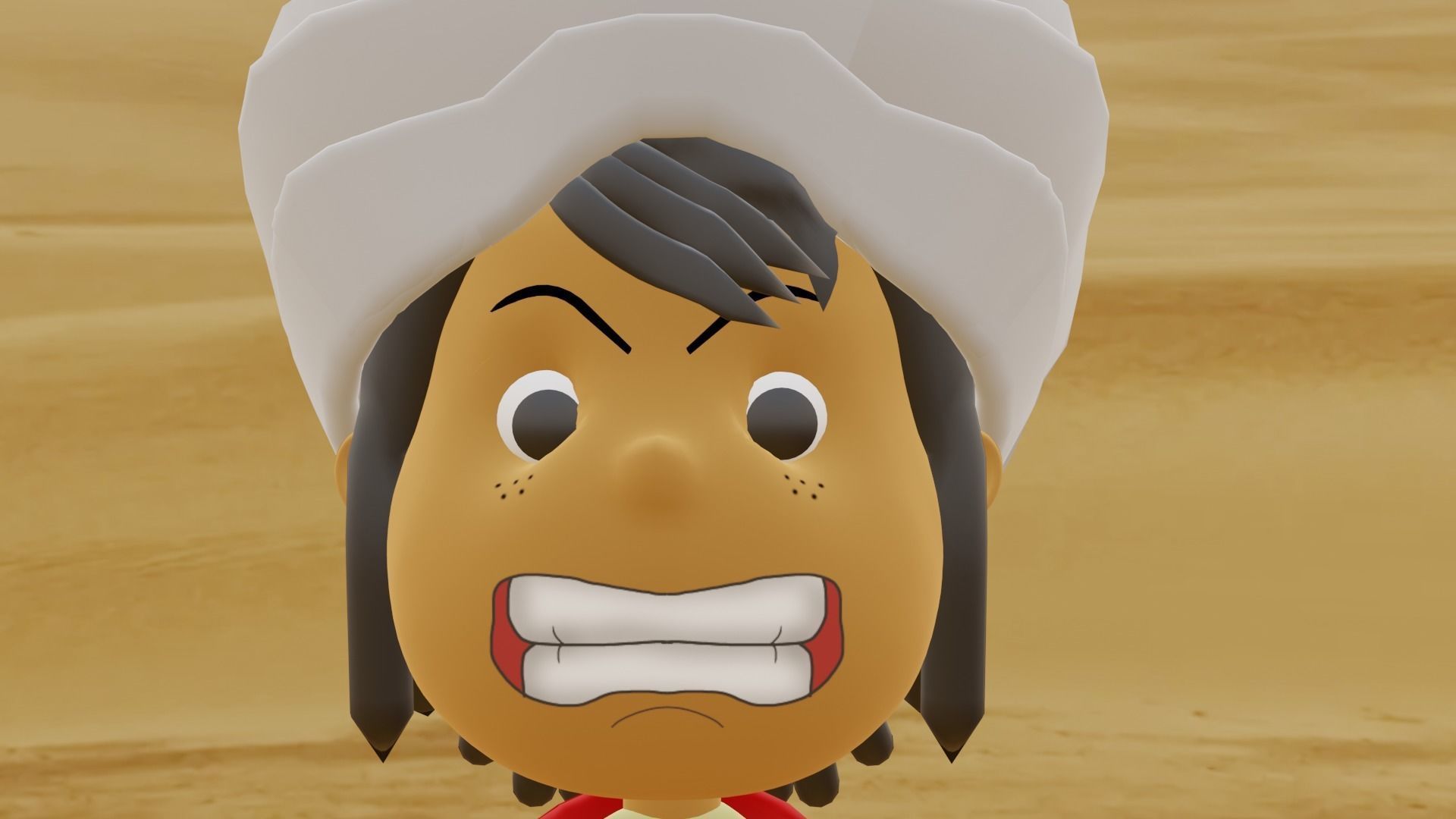 Sinbad cartoon character in desert 3D model_9