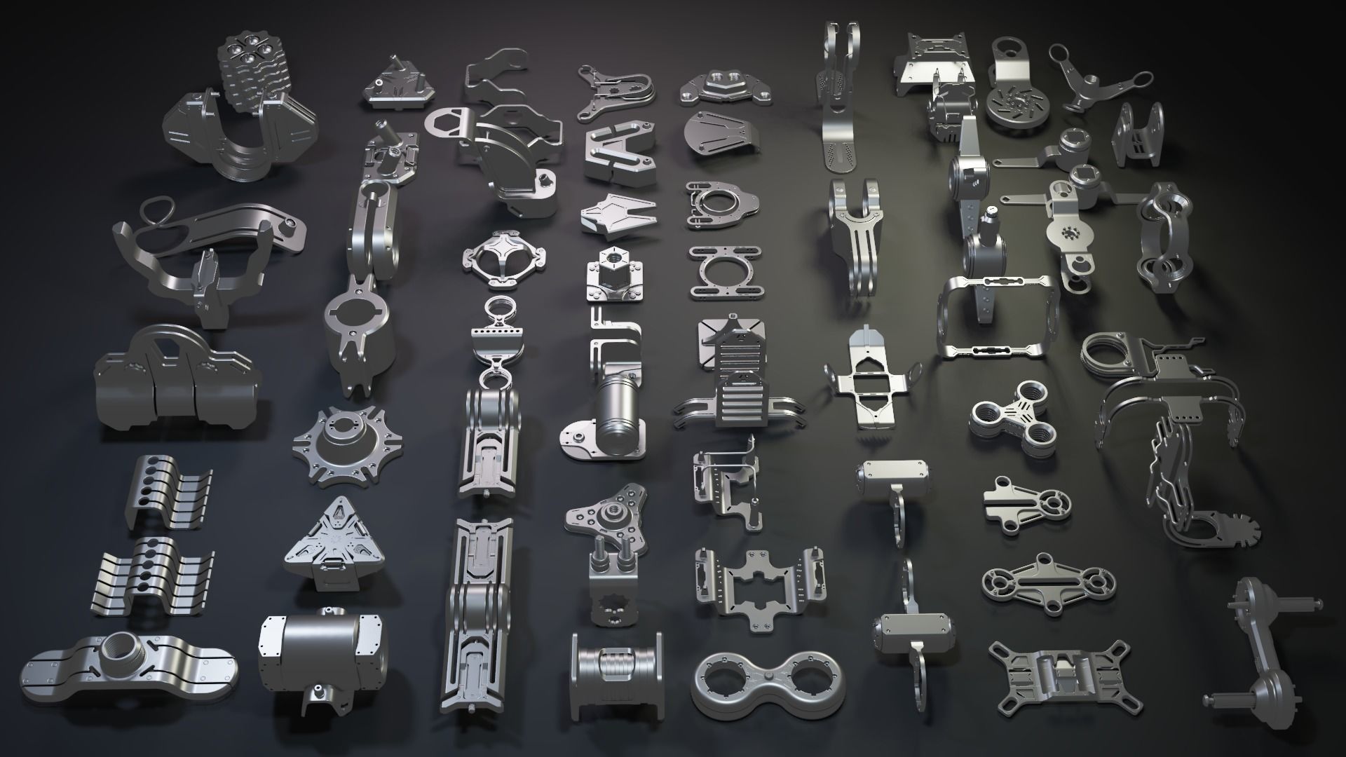 Sci-Fi Hard Surface KITBASH 65 DETAILS  3D model_1