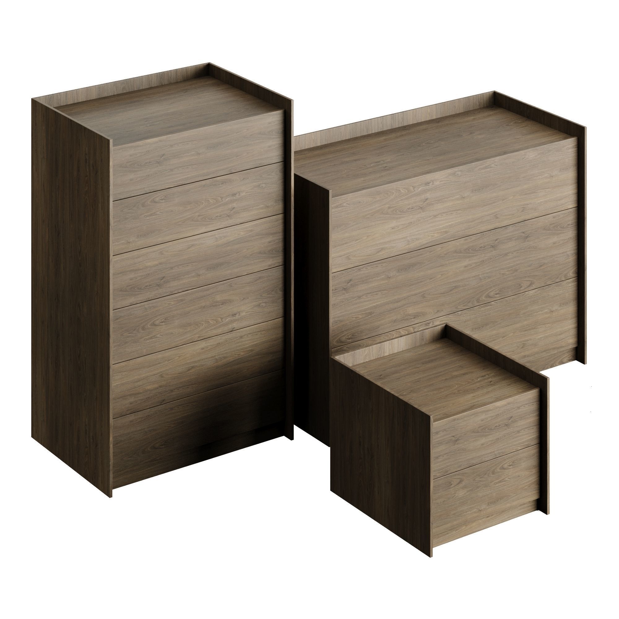 Laskasas Endy Tallboy Chest of Drawers 3D model_5