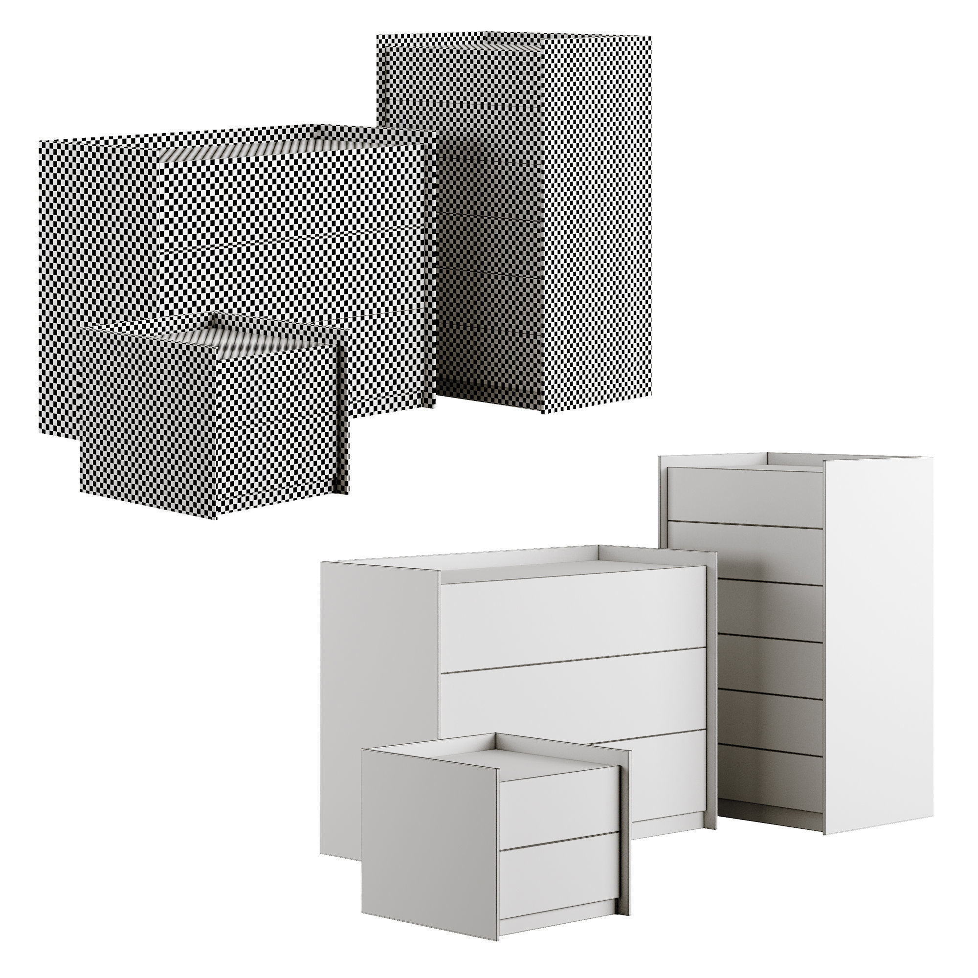 Laskasas Endy Tallboy Chest of Drawers 3D model_9