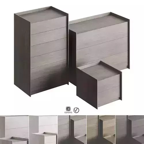 Laskasas Endy Tallboy Chest of Drawers 3D model