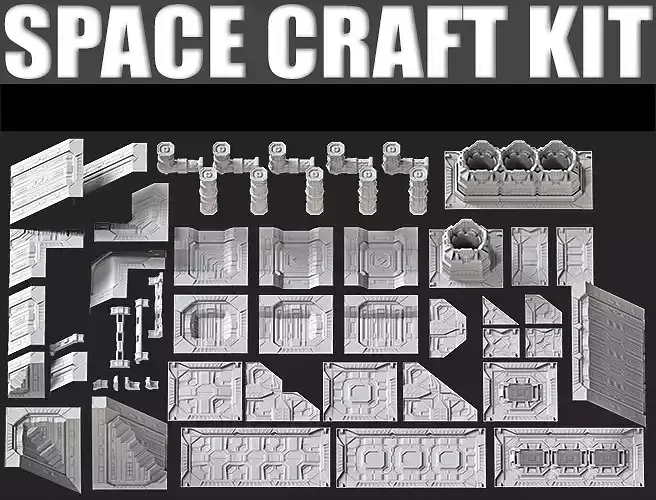 Sci Fi Space Ship Kitbash Constructor