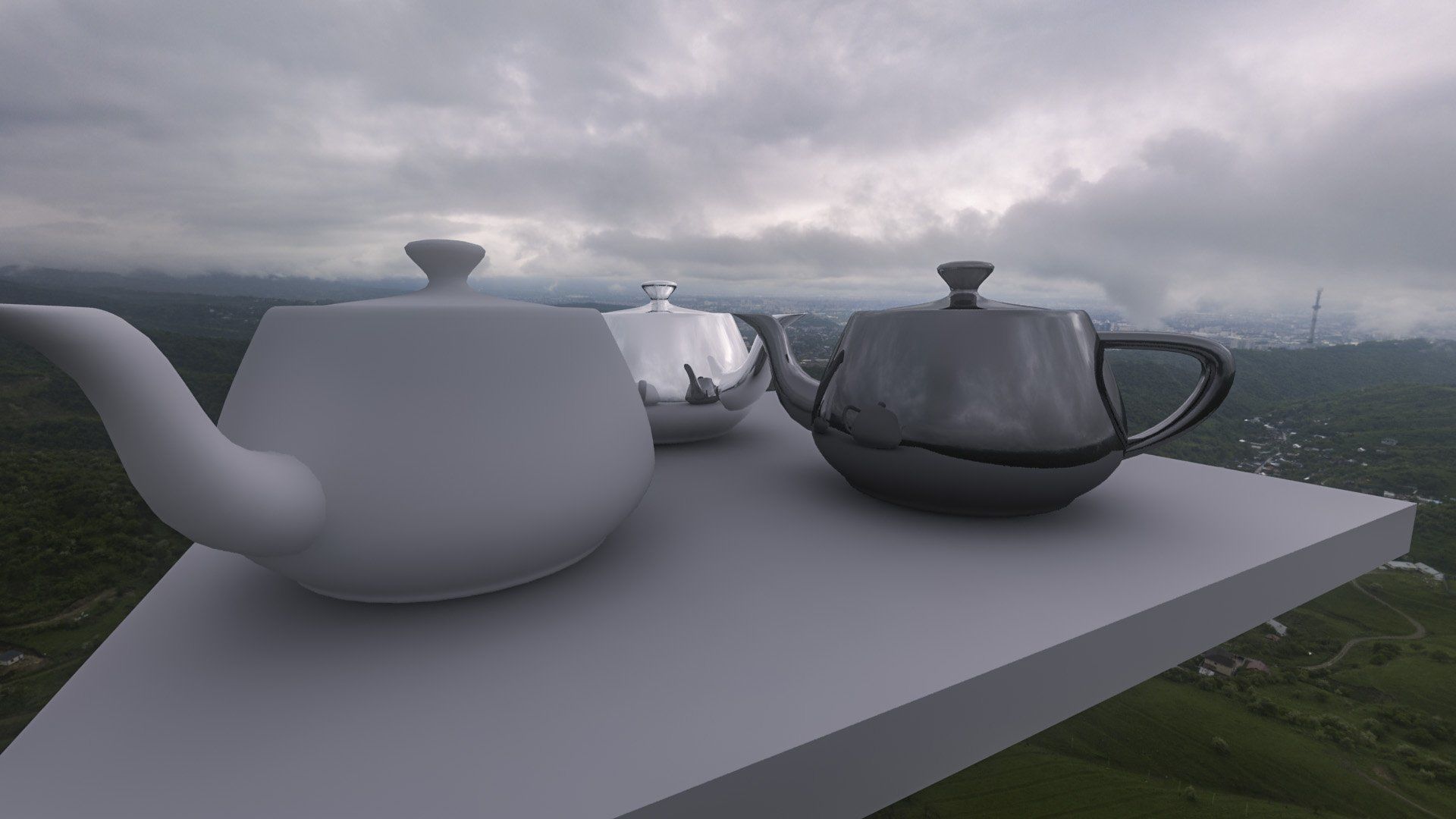 HDR - Mountains View from The Clouds Height 3D model_1