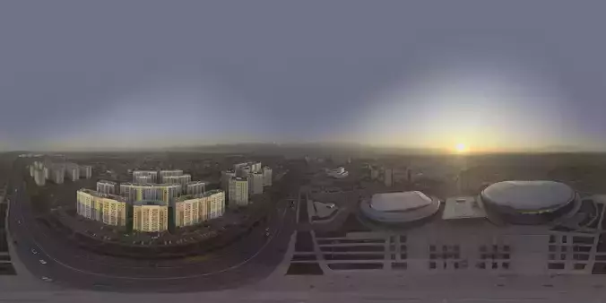 HDR - Sunset Over The Suburb