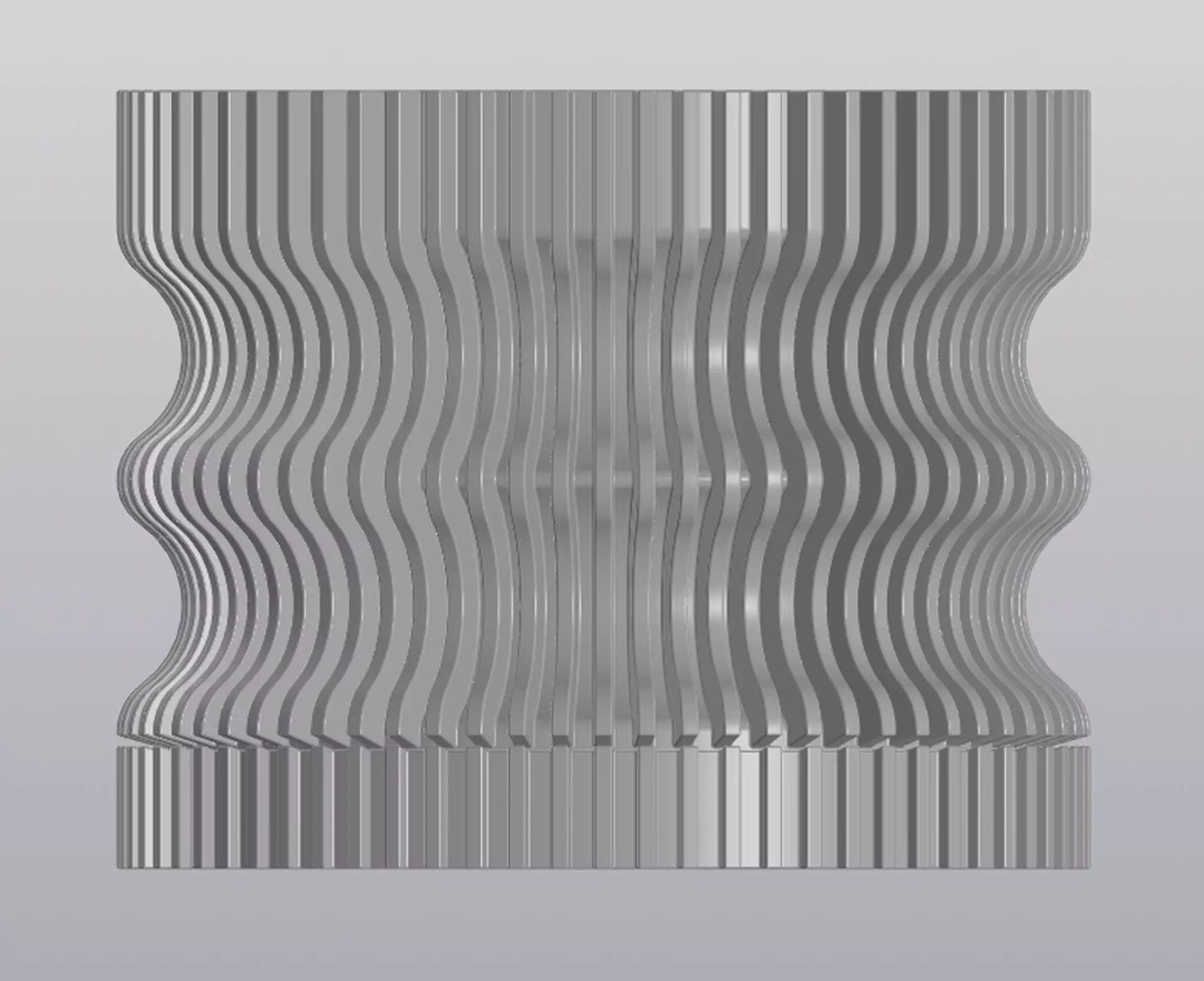 Striped planter 3D print model