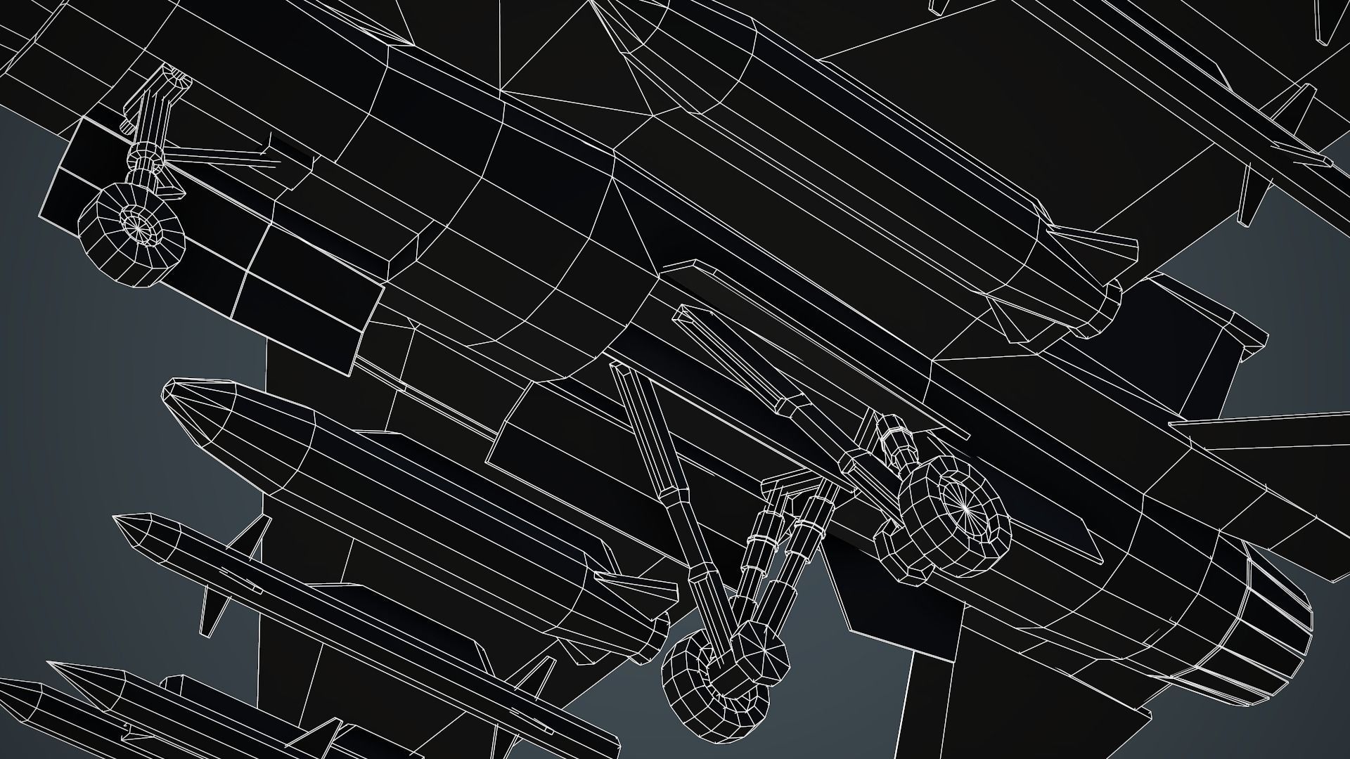 Stylized F-16 Falcon Low Poly Mobile Ready Low-poly 3D model_19