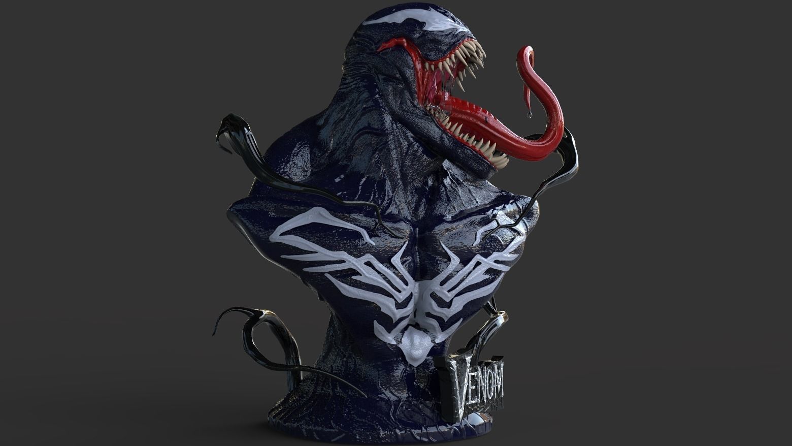 Venom Bust 3D model_7