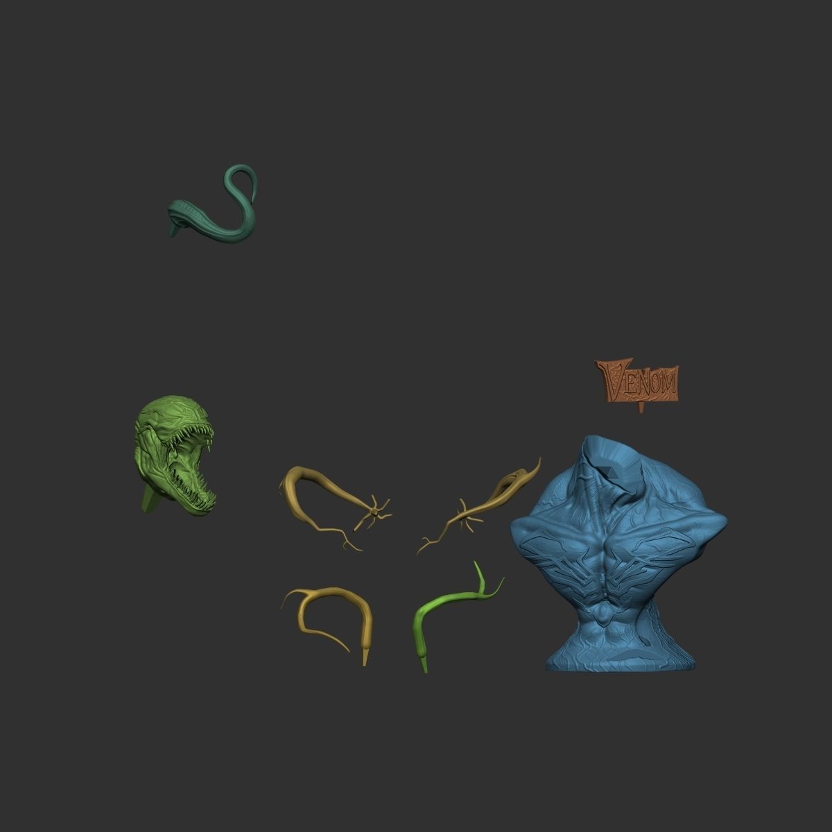Venom Bust 3D model_10