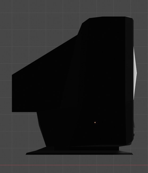 Old 2000s CRT TV - Low - Poly Low-poly 3D model_8