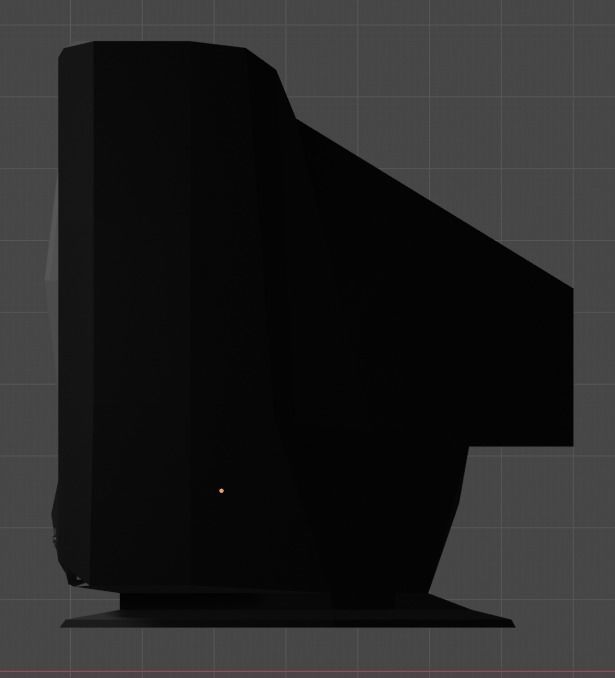 Old 2000s CRT TV - Low - Poly Low-poly 3D model_9