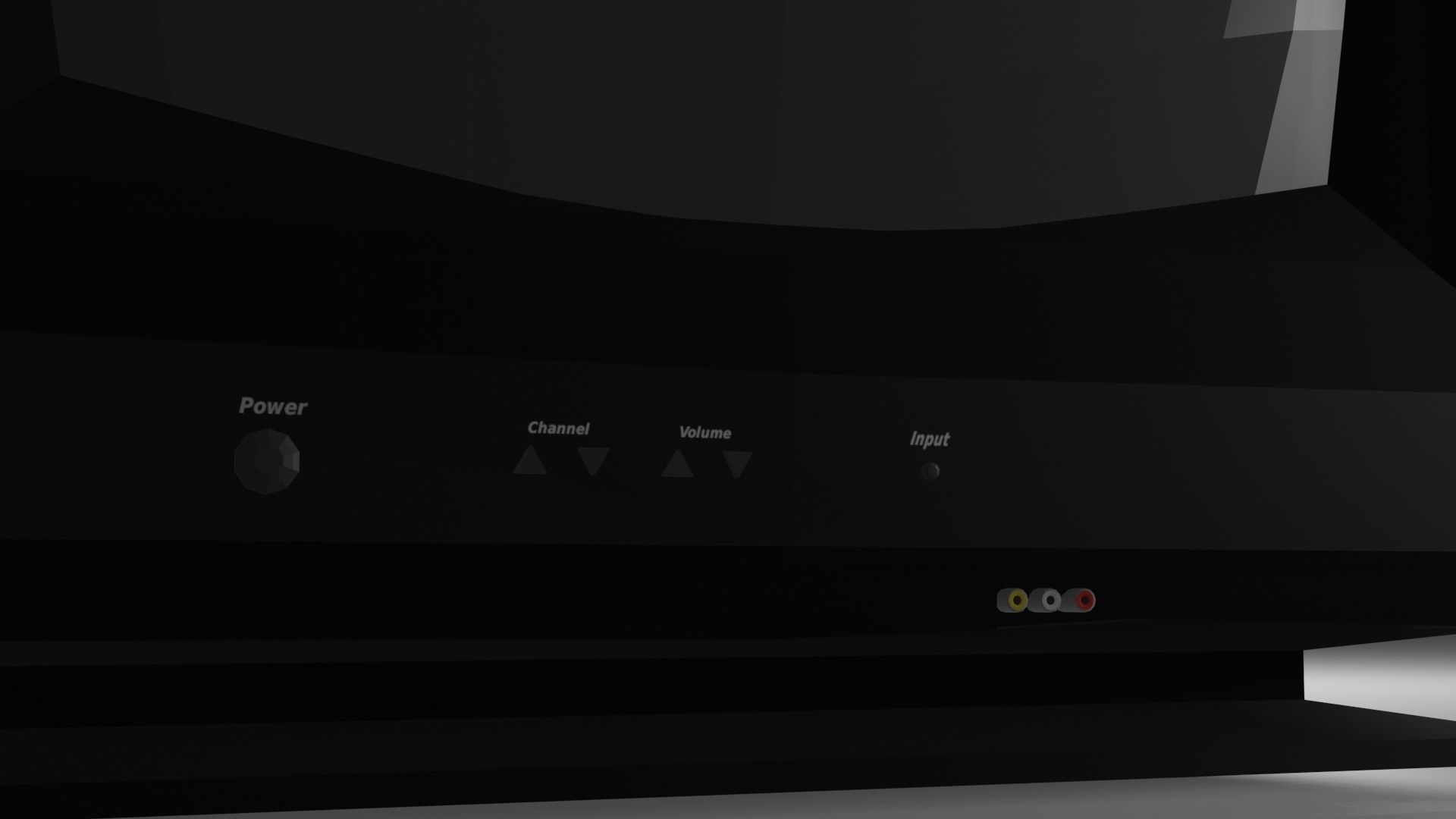 Old 2000s CRT TV - Low - Poly Low-poly 3D model_1