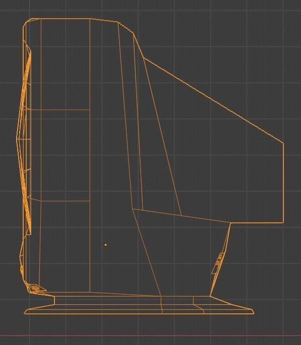 Old 2000s CRT TV - Low - Poly Low-poly 3D model_10