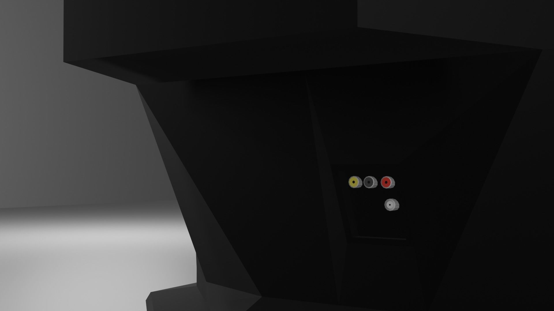 Old 2000s CRT TV - Low - Poly Low-poly 3D model_2
