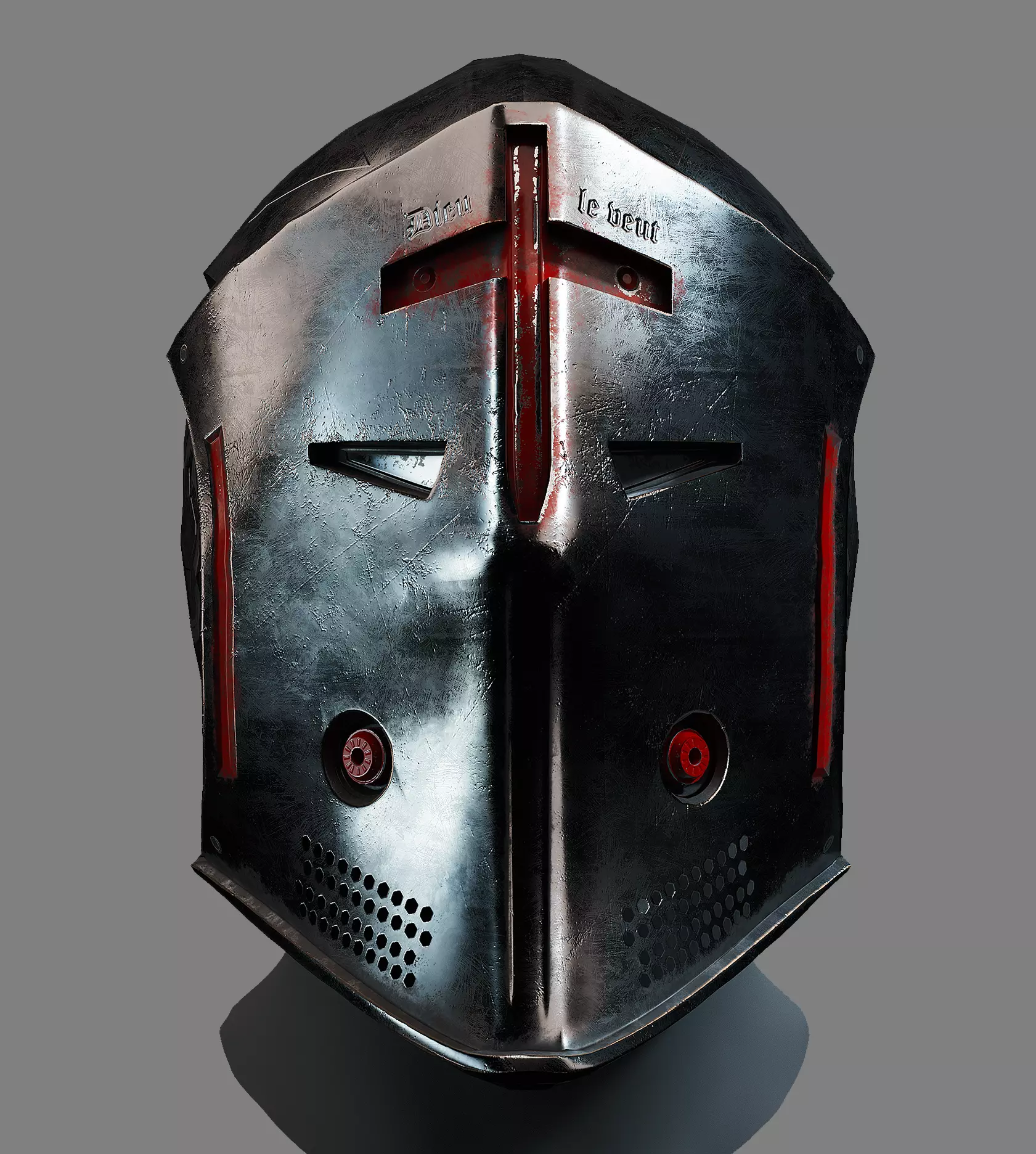 Crusader helmet Free low-poly 3D model