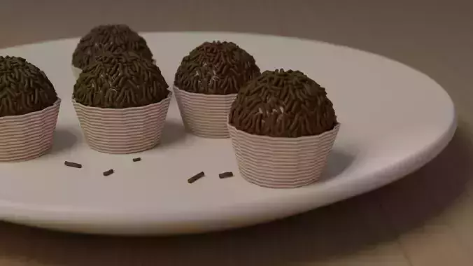 Brigadeiro Brazilian Fudge Balls 3D model