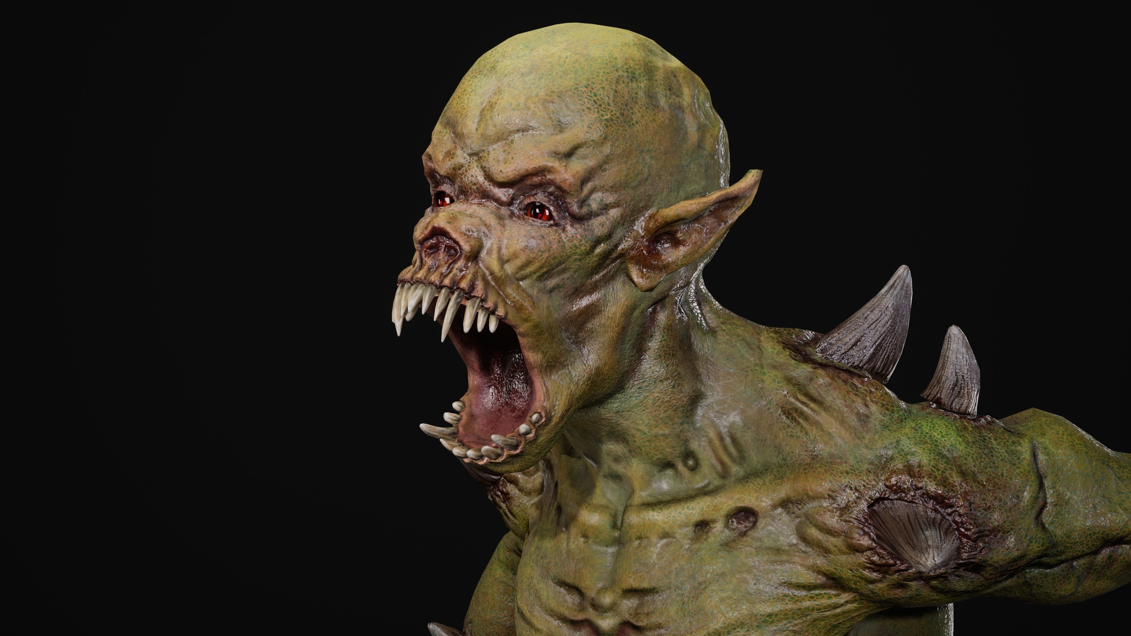 Mutant Samo Low-poly 3D model_5