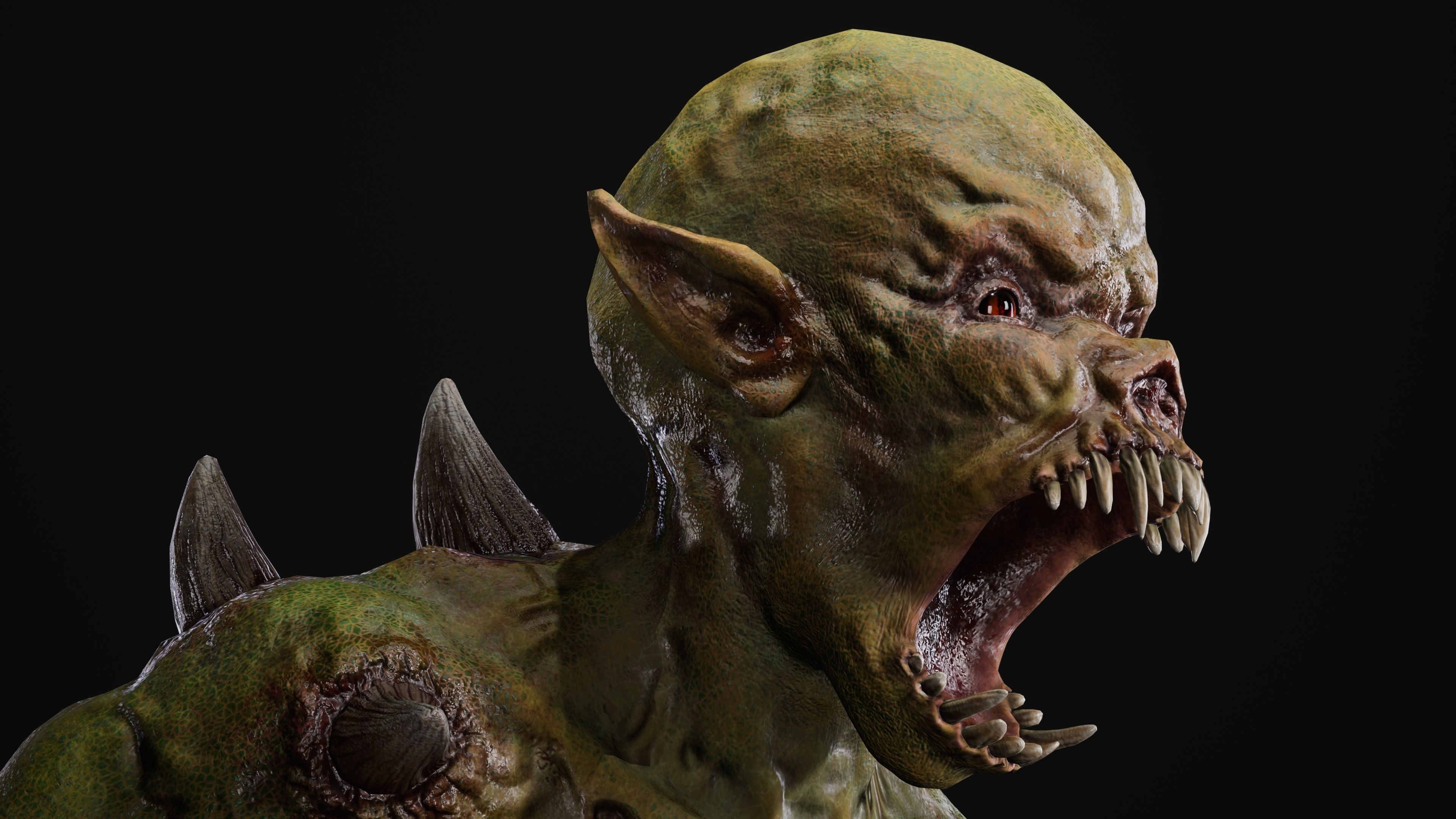 Mutant Samo Low-poly 3D model_3