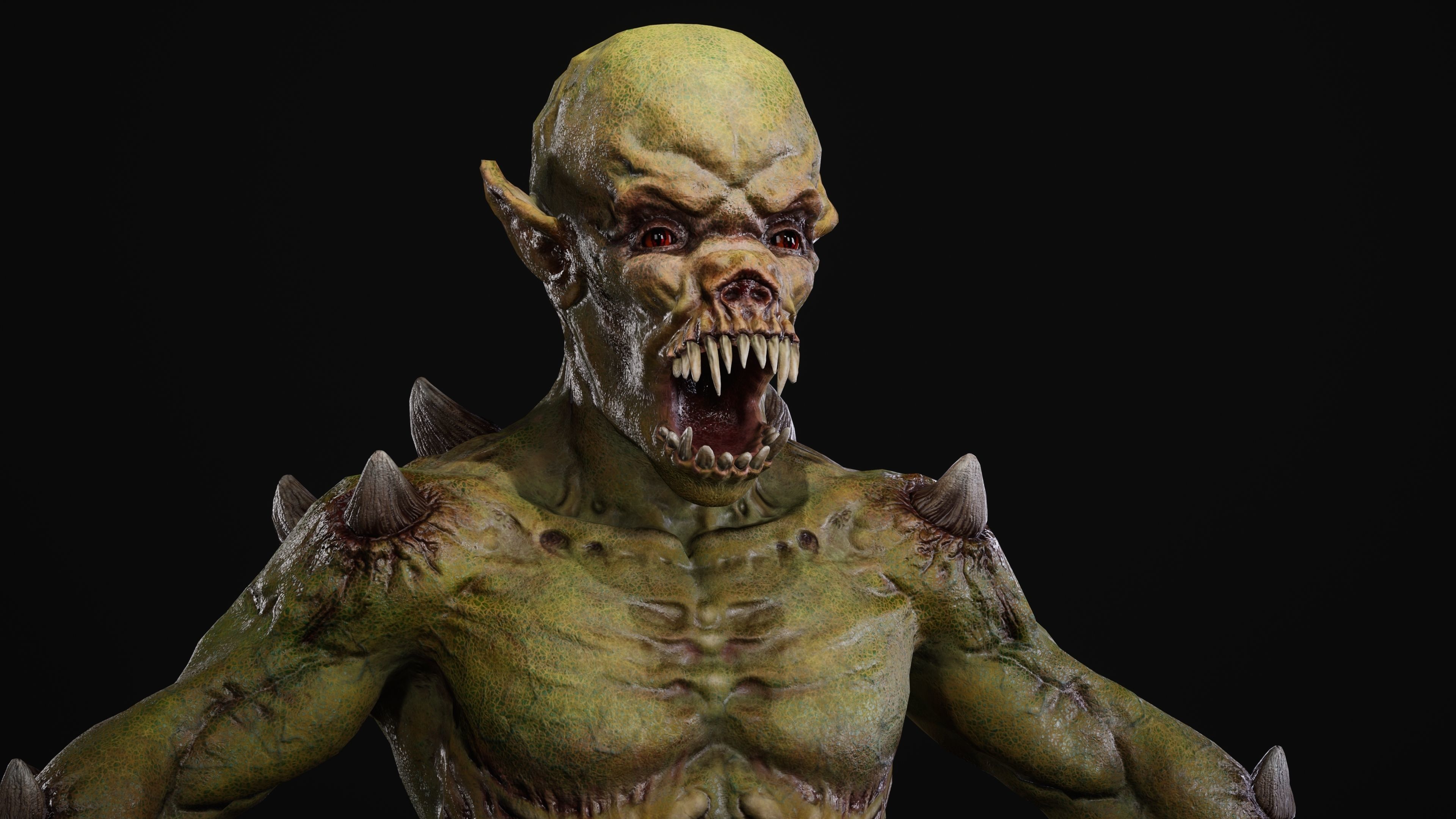 Mutant Samo Low-poly 3D model_14