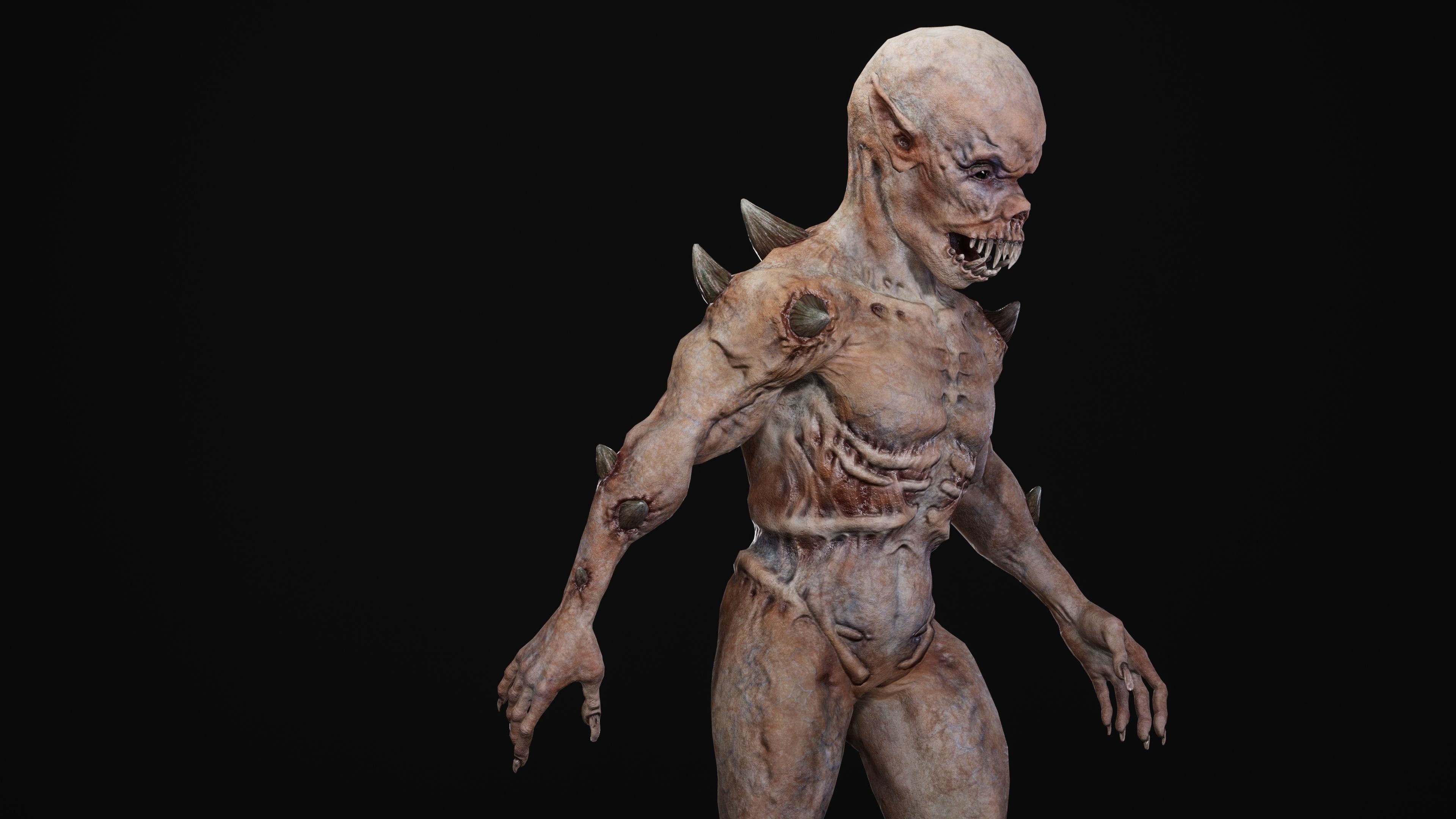 Mutant Samo Low-poly 3D model_97