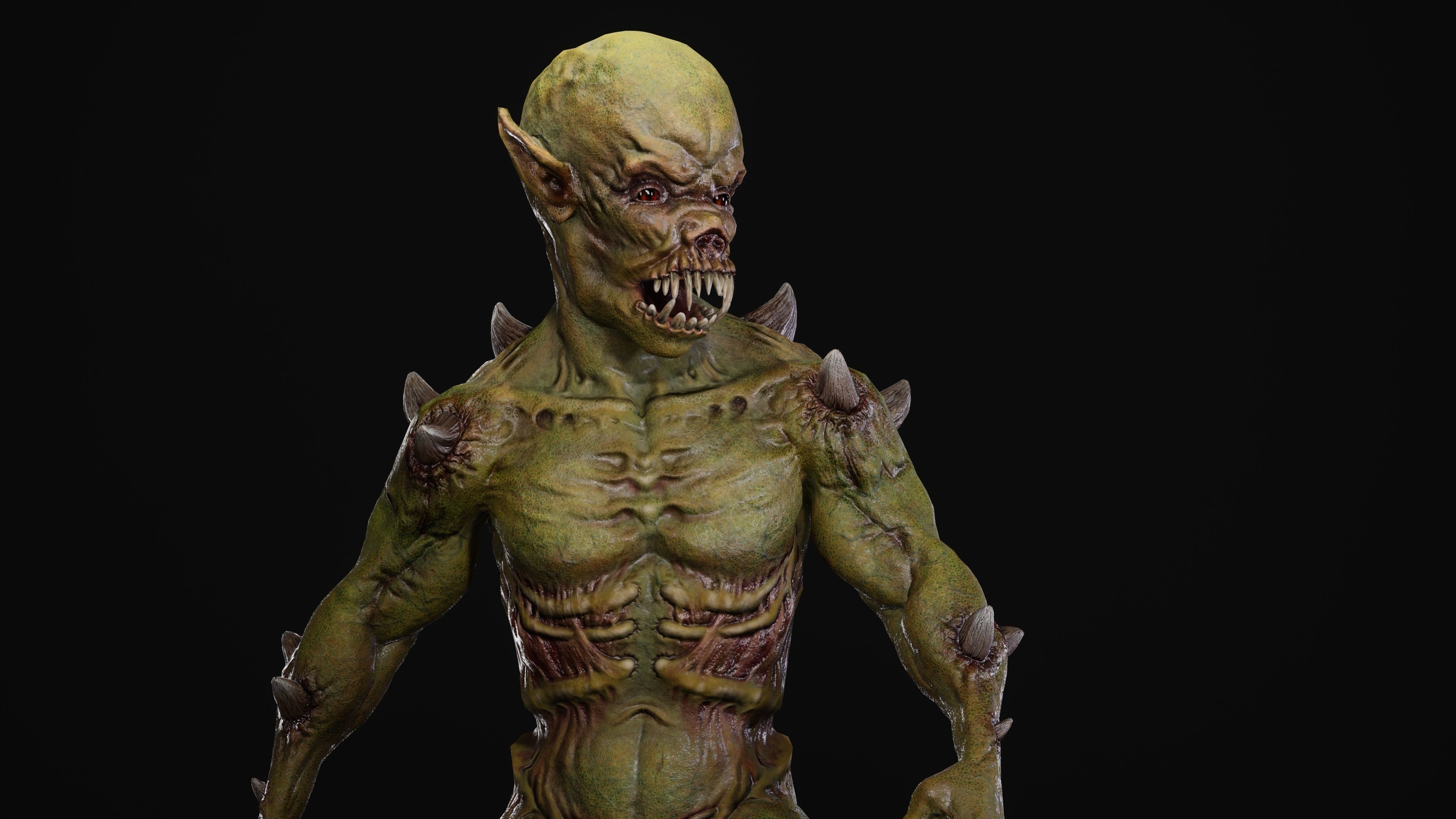 Mutant Samo Low-poly 3D model_12