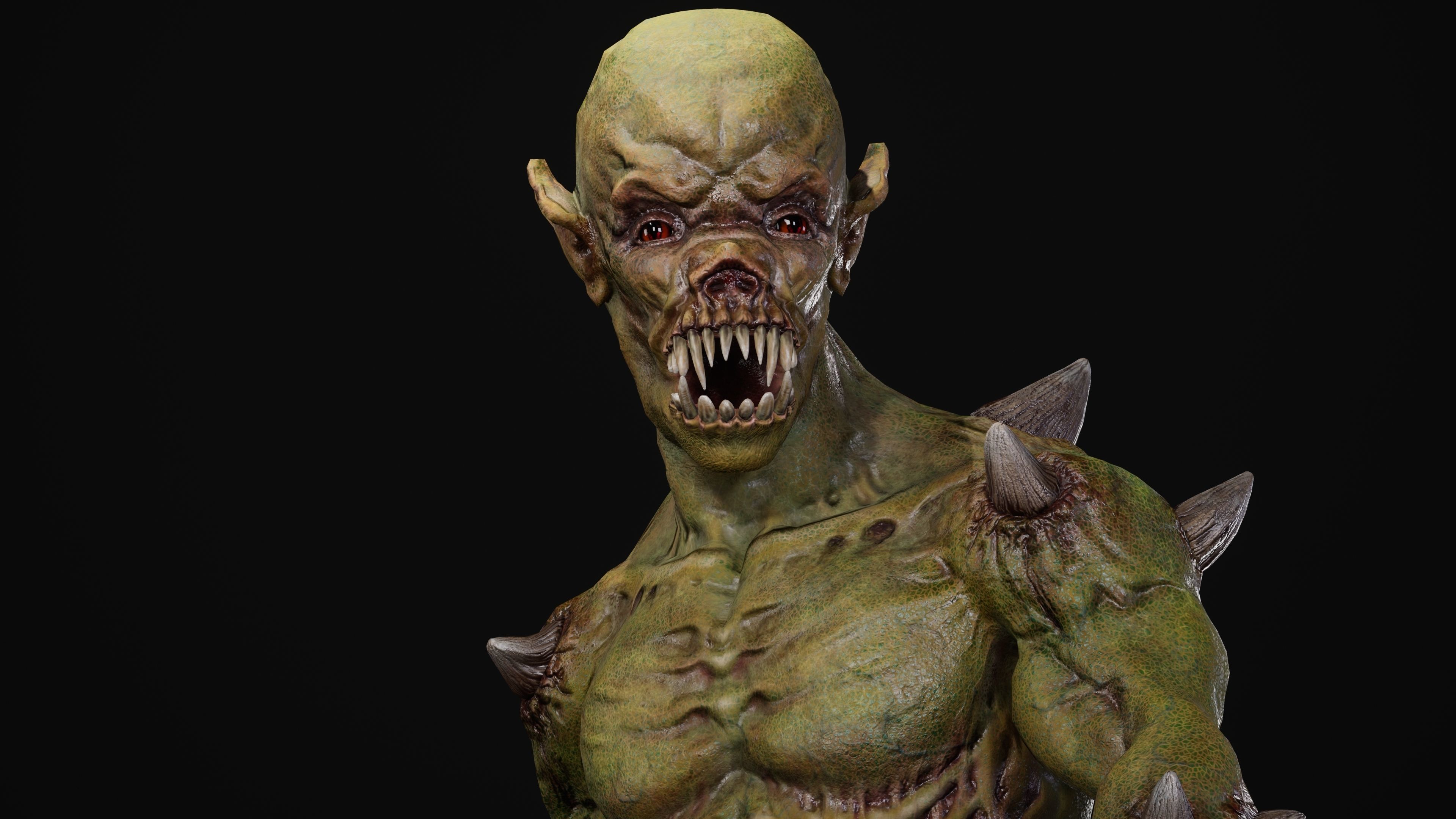 Mutant Samo Low-poly 3D model_7