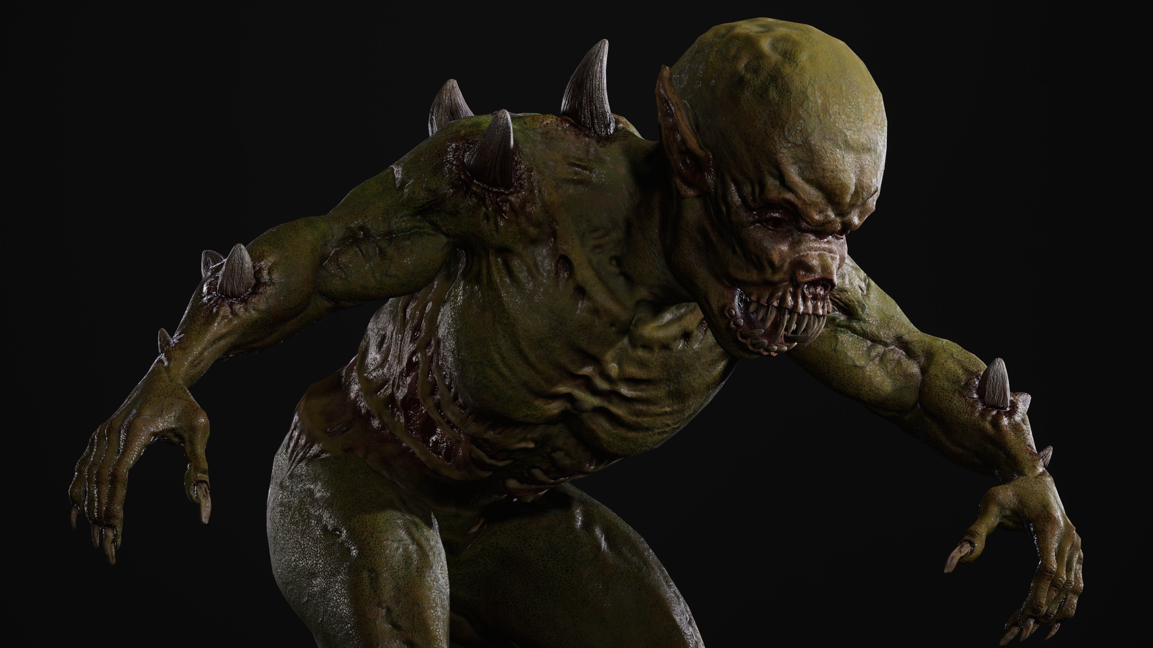 Mutant Samo Low-poly 3D model_10