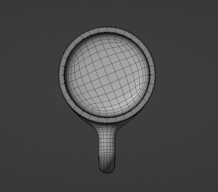 Mug - Orange Low-poly 3D model_4