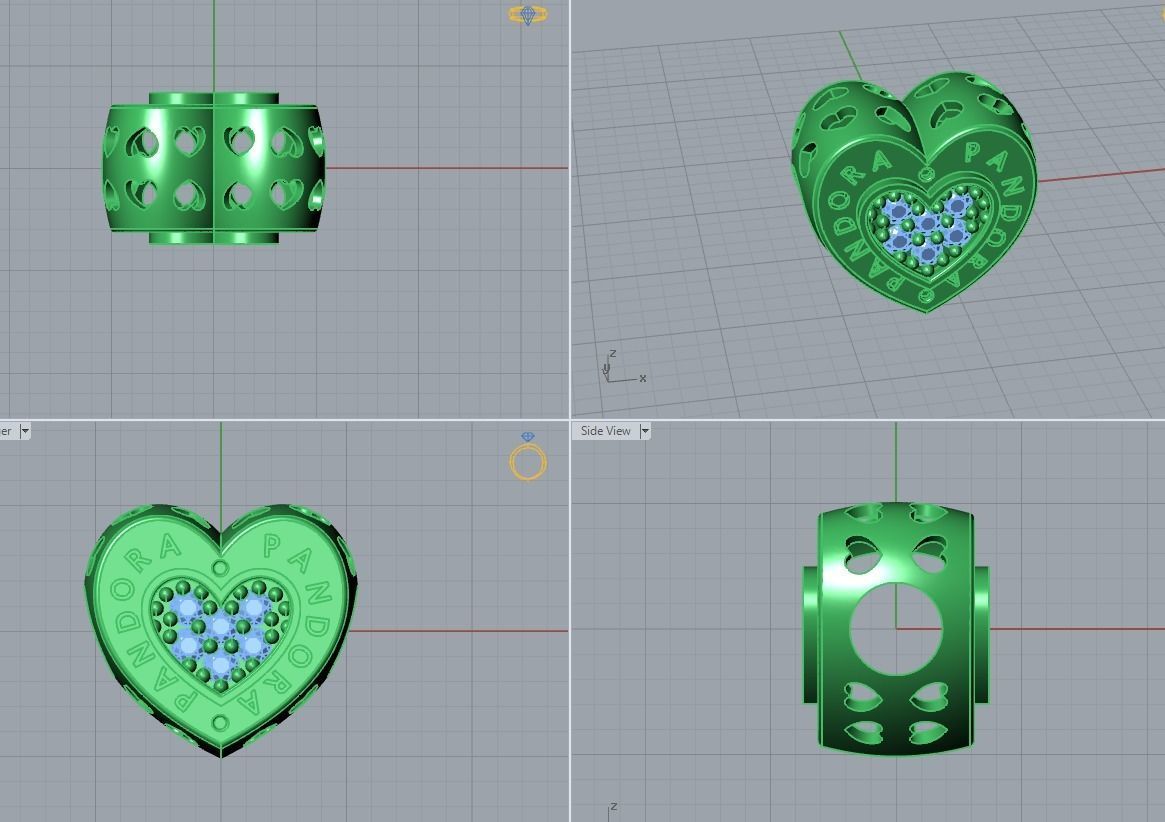 heart pandora jewelry 3D print model_4