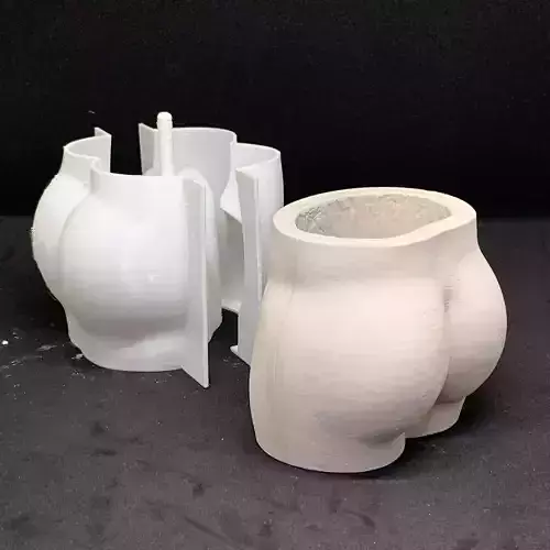 Butt plant pot mold - 3D print mould 3D print model