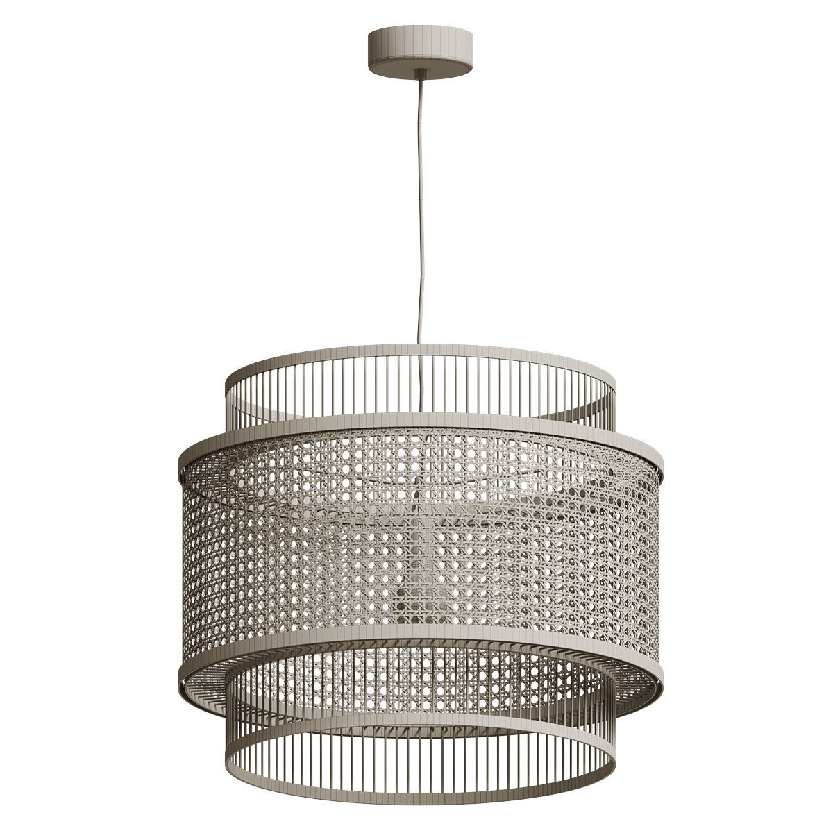 Yen Extra Large Pendant Lamp Shade Natural Bamboo 3D model_3