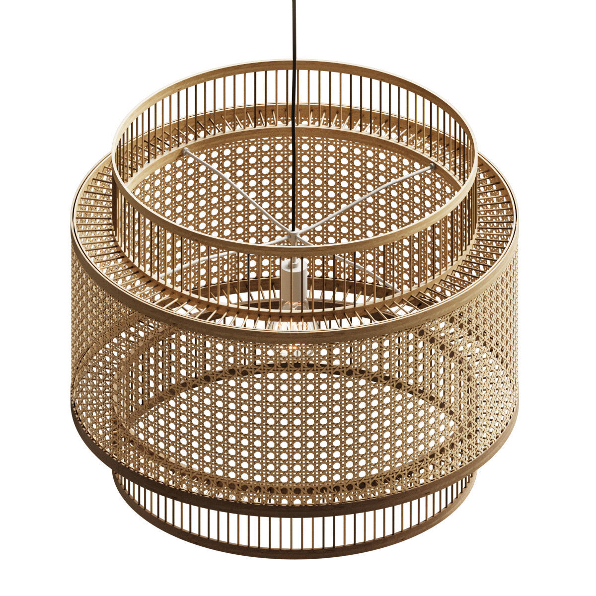 Yen Extra Large Pendant Lamp Shade Natural Bamboo 3D model_2