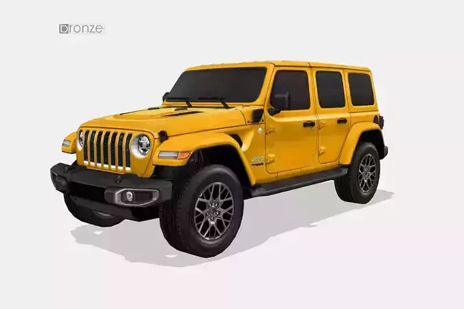 Jeep Wrangler 4xe 2021 Low-poly 3D model