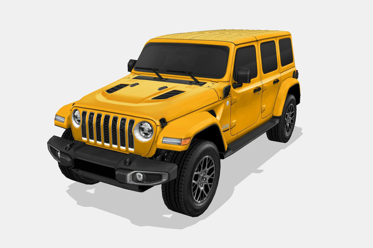 Jeep Wrangler 4xe 2021 Low-poly 3D model_5