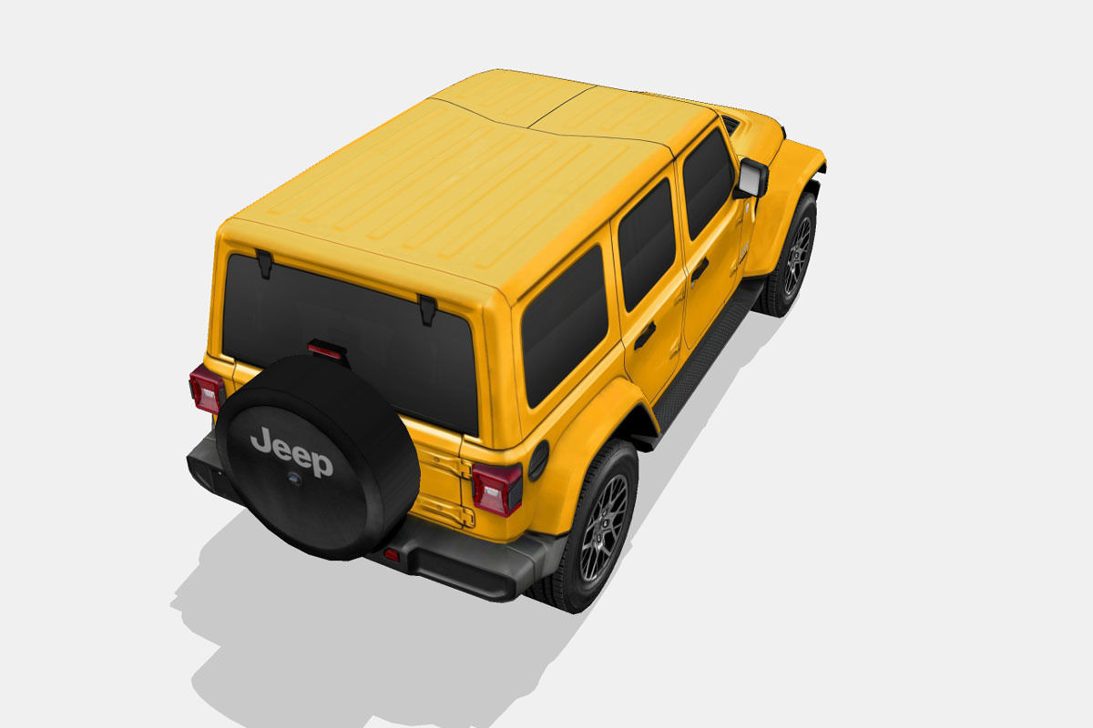 Jeep Wrangler 4xe 2021 Low-poly 3D model_10