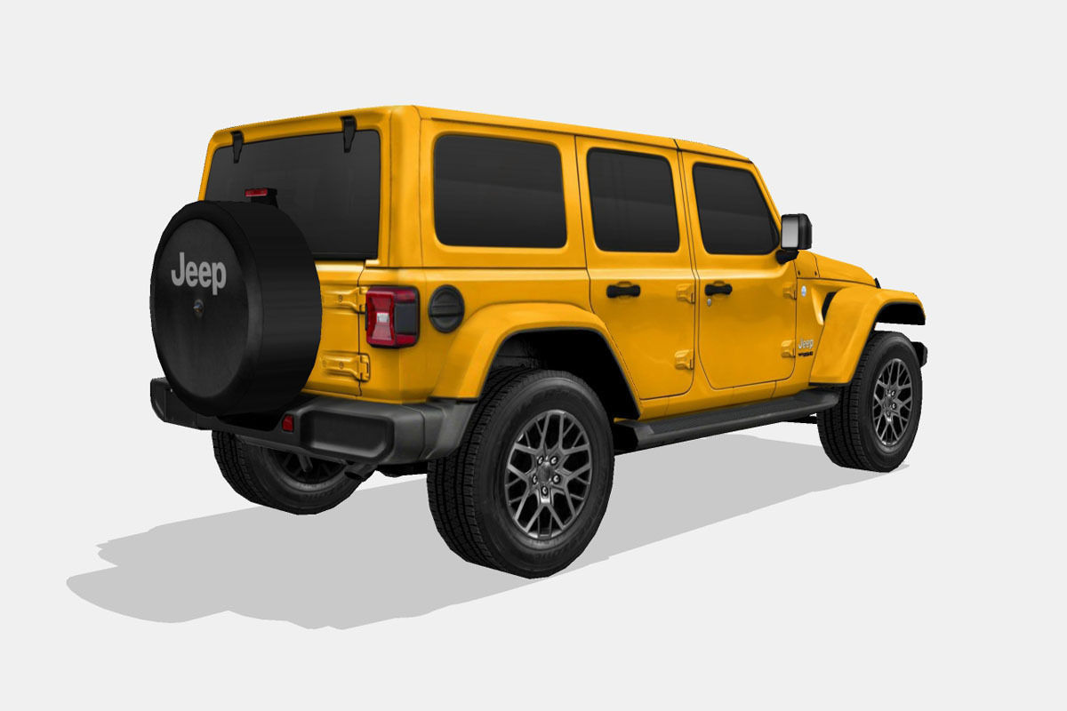 Jeep Wrangler 4xe 2021 Low-poly 3D model_2