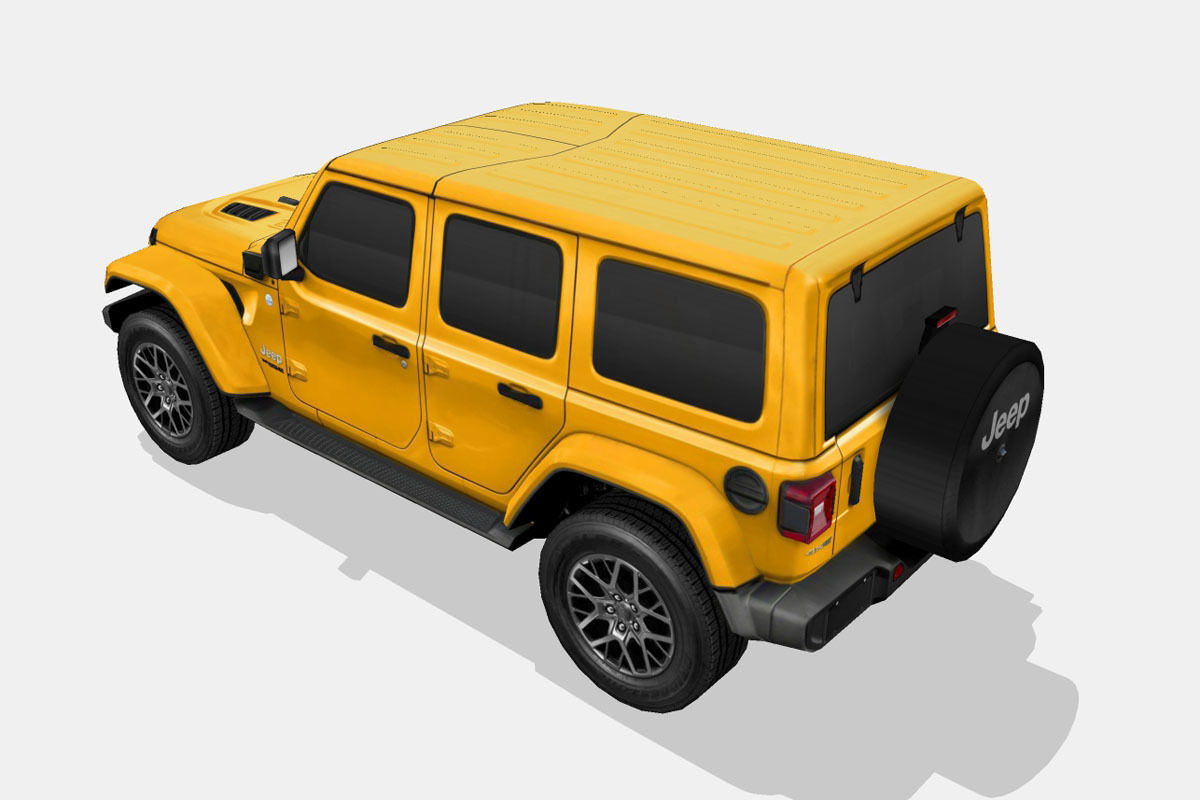 Jeep Wrangler 4xe 2021 Low-poly 3D model_7