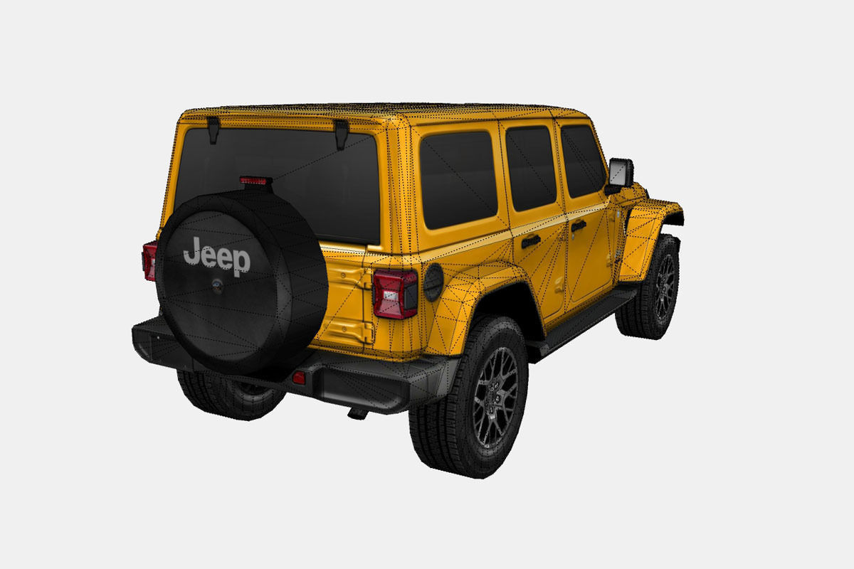 Jeep Wrangler 4xe 2021 Low-poly 3D model_17