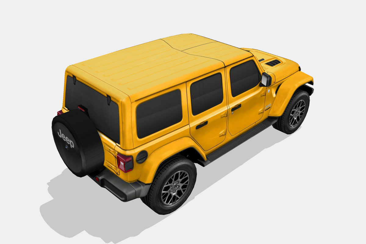 Jeep Wrangler 4xe 2021 Low-poly 3D model_12