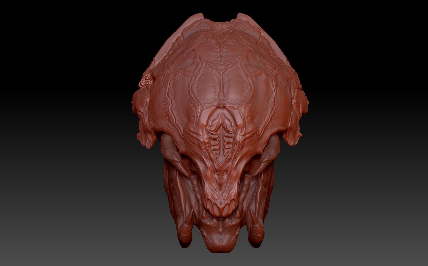 feral Predator PREY helmet and head combo 3D print model_4