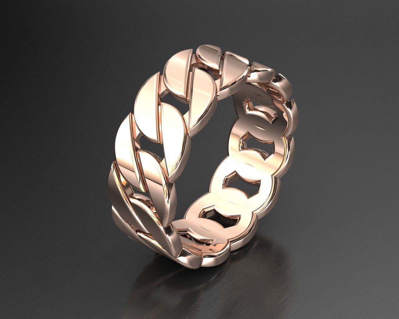 Link Chain Ring full size 4-12 US 3D print model_29