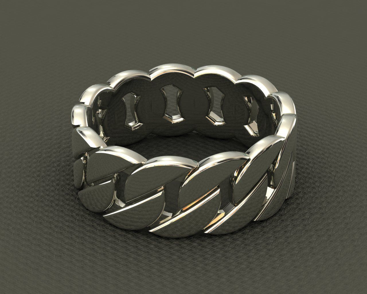 Link Chain Ring full size 4-12 US 3D print model_28