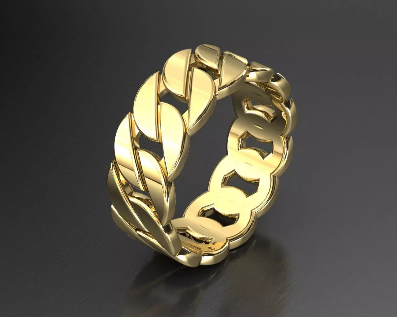 Link Chain Ring full size 4-12 US 3D print model_0